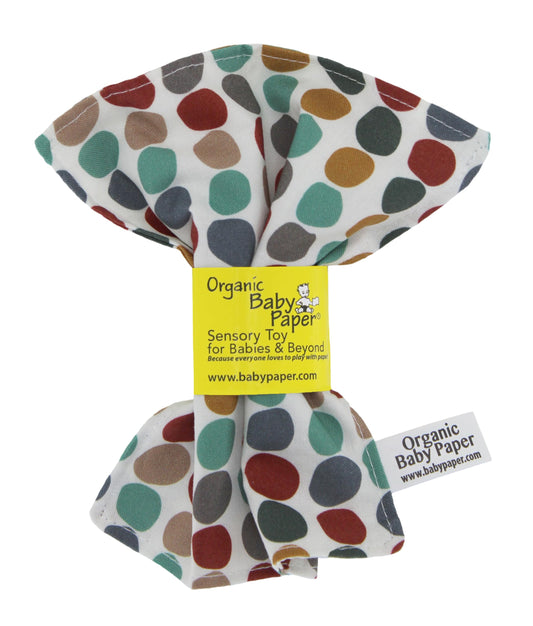 Baby Paper Original Crinkle Teether & Sensory Toy for Babies & Infants | Organic Pebbles Pattern | Non-Toxic Washable | Great for Baby Showers